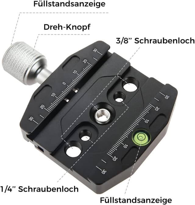 Detalle 2 de Schnellwechselplatte Klemme QR-70 für Arca Swiss