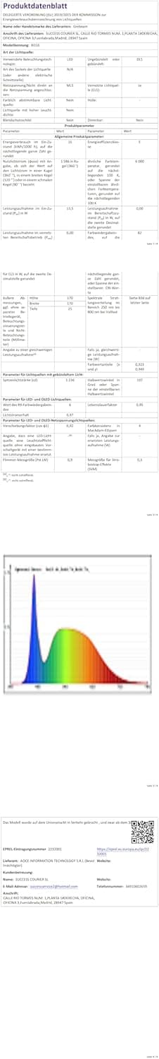 Thumbnail 6 de Grebeam 6er LED Deckenleuchte IP44 16 W