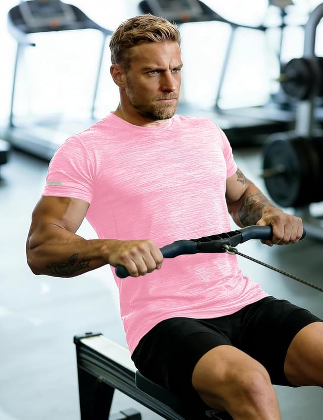 Detalle 2 de MAGCOMSEN men’s quick-dry gym & running T-shirt (short sleeve, breathable)