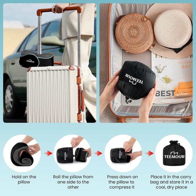 Thumbnail 6 de Memory Foam Nackenkissen Flugzeug mit Aufbewahrungstasche