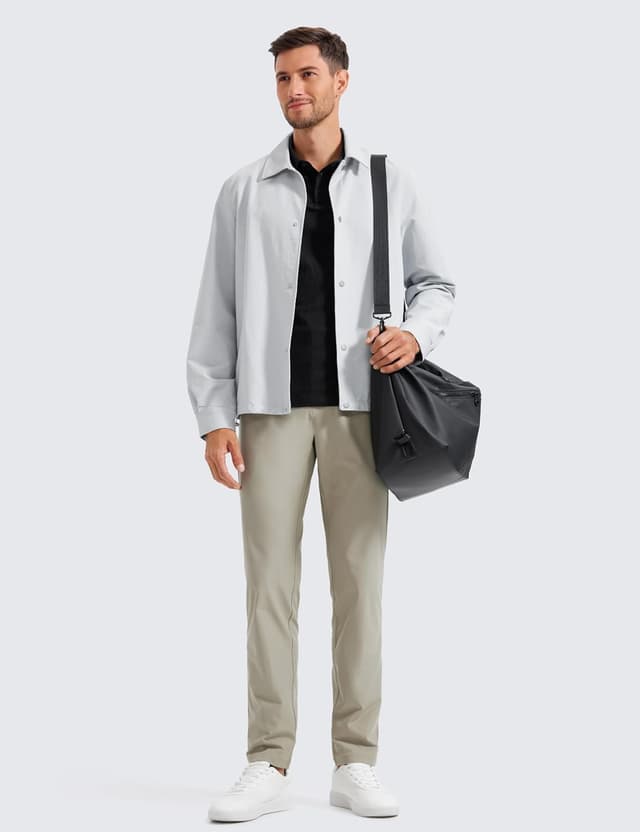 Detalle de Pantaloni da golf uomo CRZ YOGAll Day Comfy con 5 tasche, asciugatura rapida e tessuto elastico