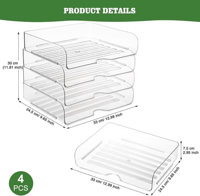 Detalle 2 de Greentainer A4 Ablagekorb 4er Set