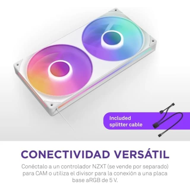 Detalle de NZXT F280 RGB Core 280 mm ventiladores