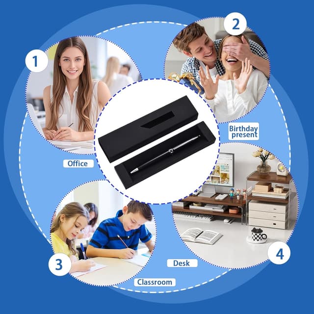 Thumbnail 6 de 10 Stifte Verpackung Box (18×4×2 cm) – schwarze Geschenkbox für Kugelschreiber, Schmuck & Souvenirs, ohne Fenster (ohne Stift)