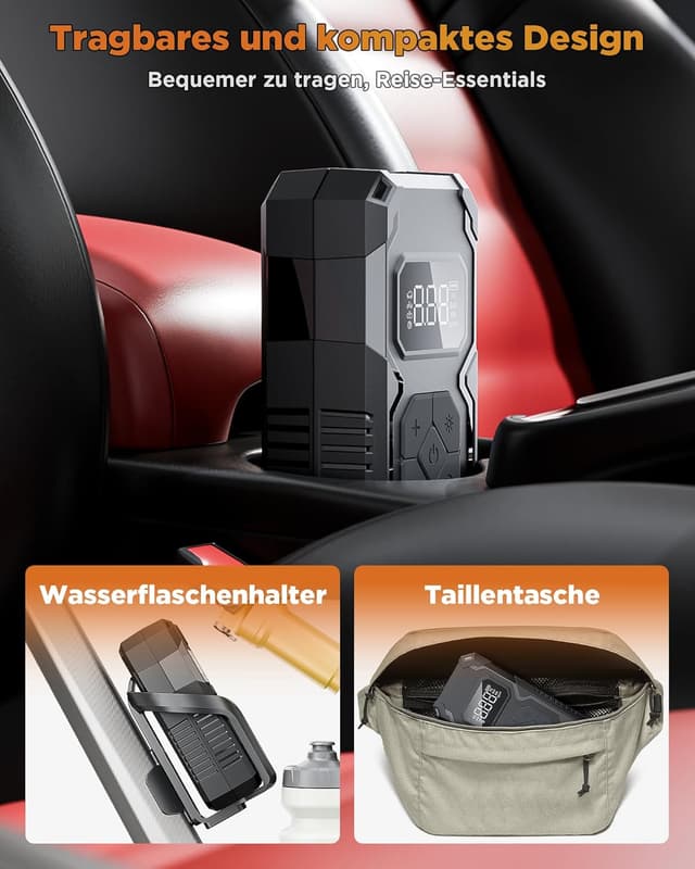 Thumbnail 6 de Tiiletzote Elektrische Luftpumpe 150 PSI Reifenpumpe ⛽