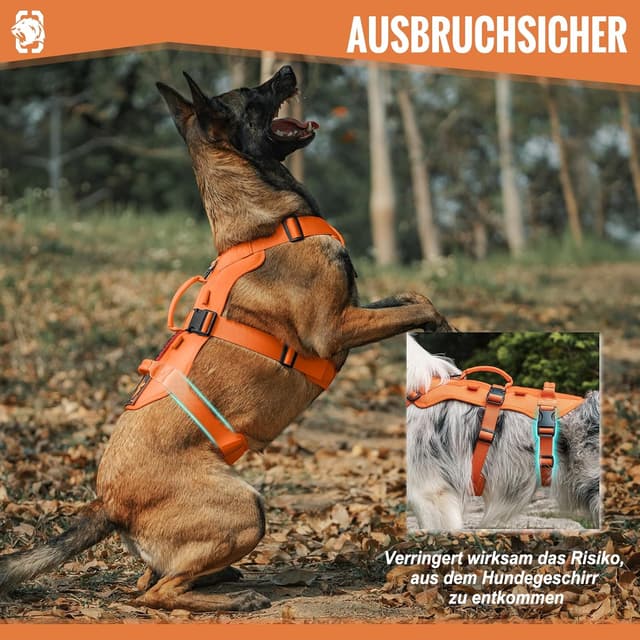 Detalle de OneTigris Harnais tactique T-BONE pour chien, réglable et anti-éclatement, nylon 1000D