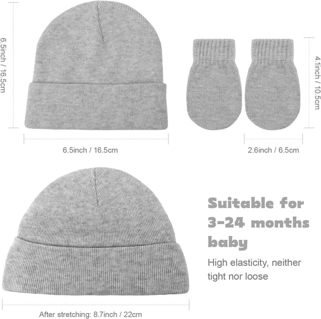Thumbnail 1 de DRESHOW Baby Beanie Hat and Mittens 3–5 yrs 🧣