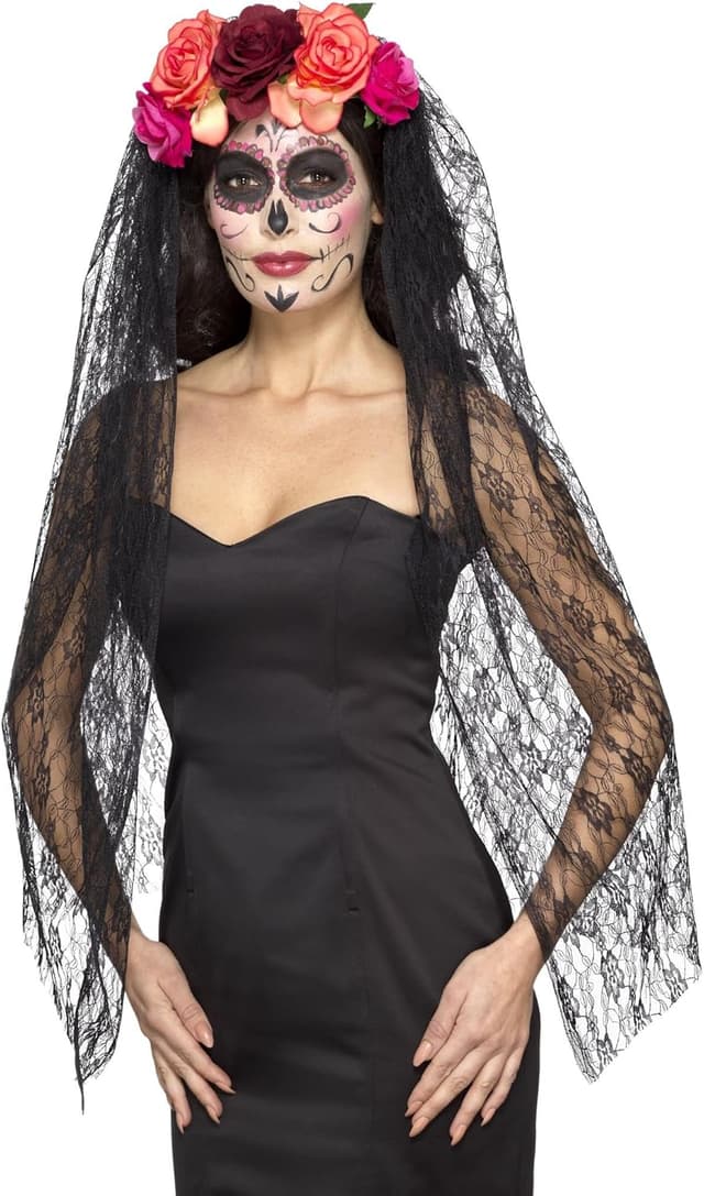 Imagen de Smiffys Deluxe Day of the Dead Haarreif 🎭 en OfertitasTOP