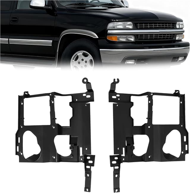 Detalle de ALMULOO Pair Headlight Bracket (Plastic/PP) for 1999-2007 Chevy Silverado/Sierra & GMC Yukon/Tahoe — LH & RH