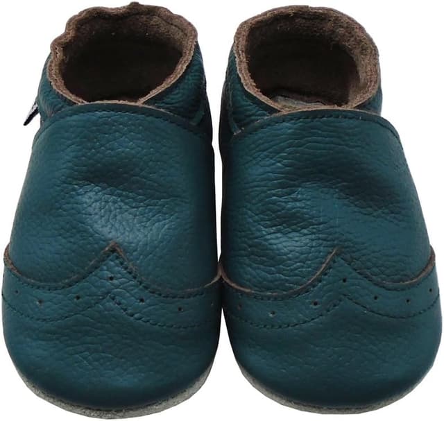 Detalle de Mejale Weiche Sohle Leder Babyschuhe – Lauflernschuhe & Krabbelschuhe für drinnen