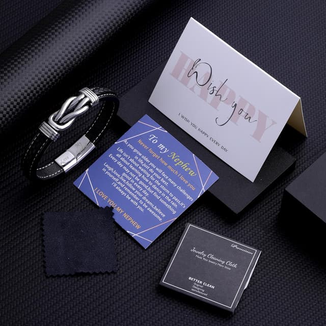 Thumbnail 5 de Leather bracelet for nephew, 8.5 inch