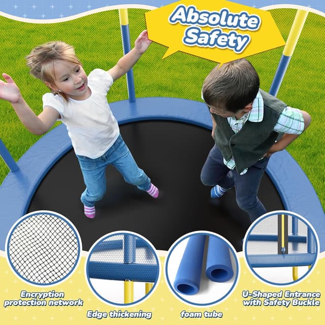Thumbnail 3 de 6FT Indoor Trampoline for Kids Ages 1-8