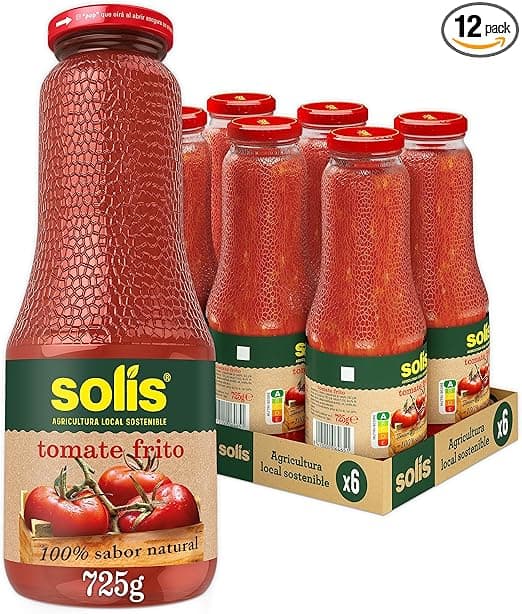 Imagen de SOLIS Tomate Frito sin Gluten 725g Pack de 12 🍅 en OfertitasTOP