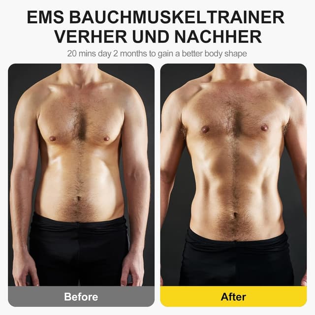 Detalle de Unegnel Elettrostimolatore Muscolare EMS per addominali (10 modalità, 30 intensità) ricaricabile USB-C