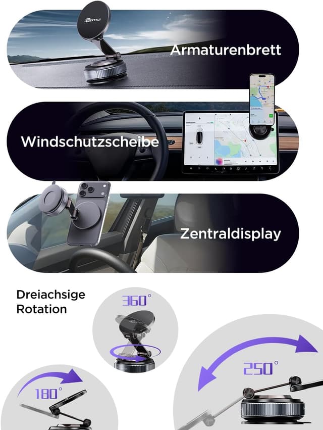 Thumbnail 1 de MSXTTLY Vmag-S2 Magnetische Handyhalterung 360°