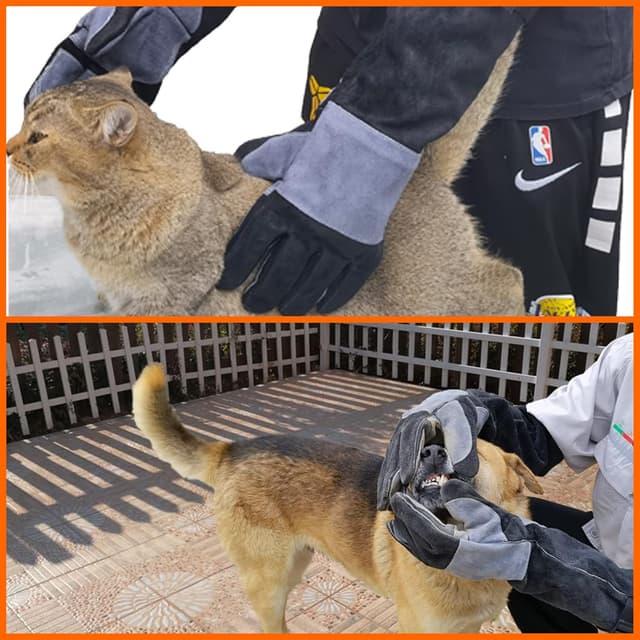 Thumbnail 4 de WZQH 23.6-inch Leather Animal Handling Gloves