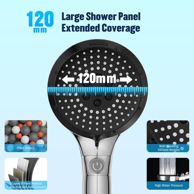 Thumbnail 5 de Vinabo Hard Water Filter Shower Head with 6 Modes