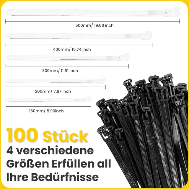 Detalle 2 de Offgridtec Kabelbinder 7,6 mm x 400 mm