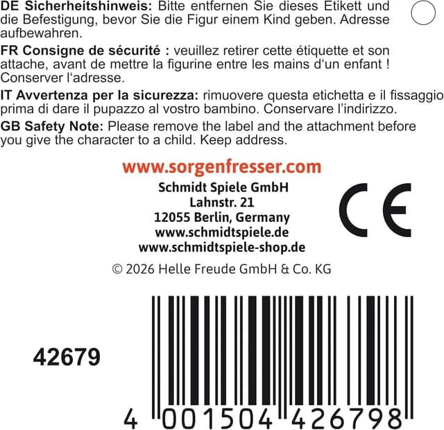 Thumbnail 1 de Schmidt Spiele Sorgenfresser Flip 19 cm