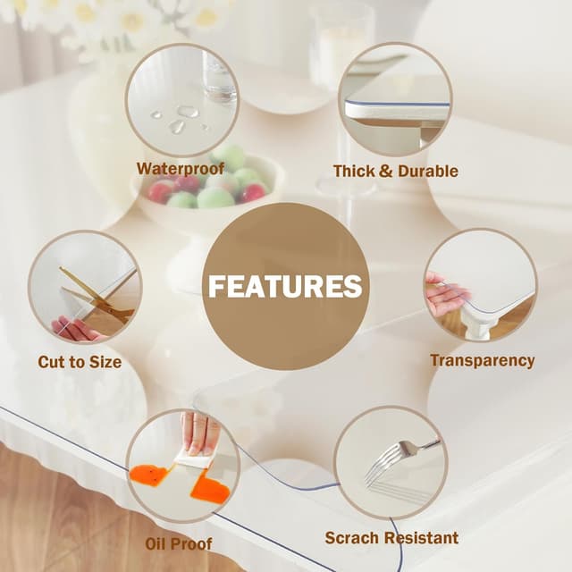 Thumbnail 2 de Royhom 2mm Frosted Table Cover 📐