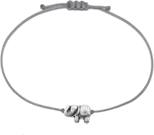 Thumbnail 6 de Selfmade Jewelry Damen-Armband mit Elefant „Silber“ aus Handmade-Makramee, größenverstellbar inkl. Geschenkverpackung