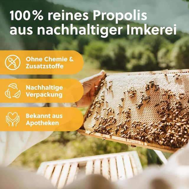 Detalle de beegut BIO Propolis Kapseln (60 Kapseln) – BIO Propolis-Extrakt in pflanzlicher Kapselhülle