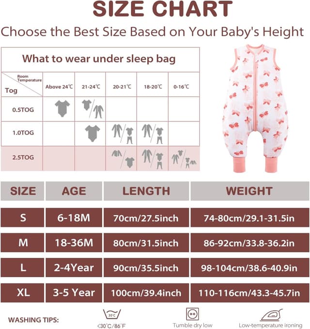 Detalle de Baby sleeping bag 2.5 tog in XL