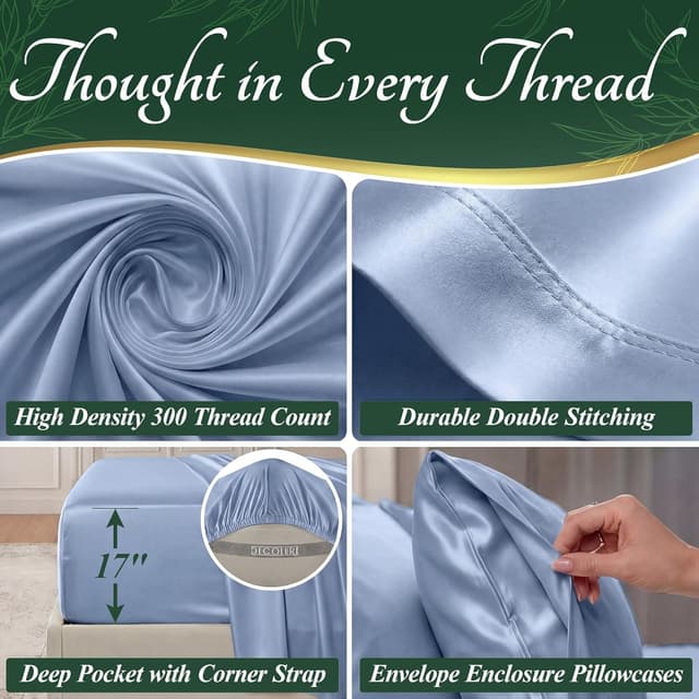 Detalle 2 de DECOLURE 100% Viscose Bamboo Sheets King 17