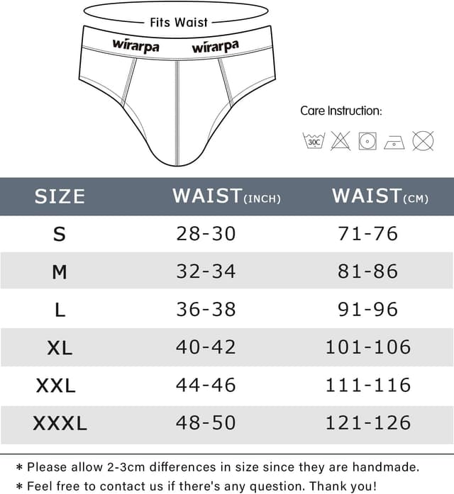 Detalle 2 de wirarpa Men’s Briefs Underpants in Cotton Soft with Wide Waistband and No-Fly Pouch (4-Pack)