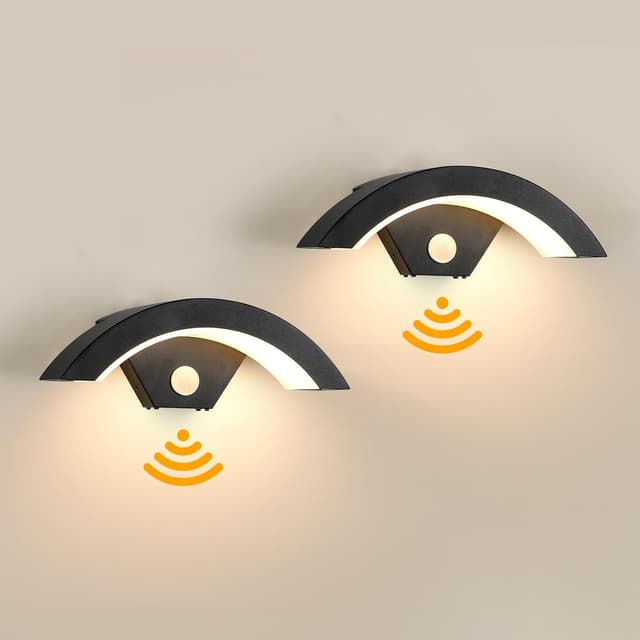 Detalle de Comely 2 Pezzi Lampade da Esterno con Sensore di Movimento LED IP65 24 W 3000K