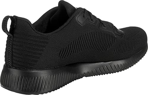 Detalle de Skechers Bobs Squad Tough Talk para mujer (Black) con knit y suela de caucho
