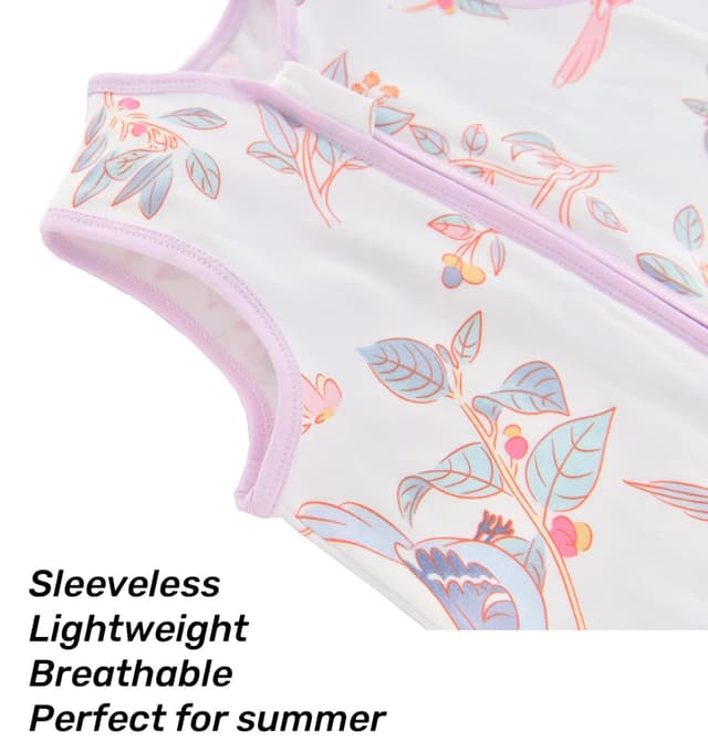 Detalle 2 de Chilsuessy Baby Sommerschlafsack mit Füßen 0,5 Tog (80 cm) – Schlafstrampler aus 100% Baumwolle