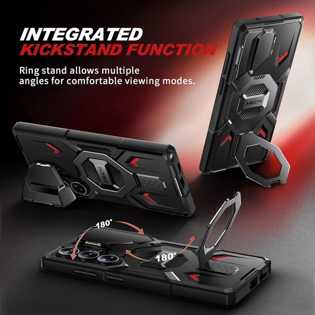 Thumbnail 4 de TONGATE for Samsung Galaxy S26 Ultra Case with Magnetic Stand, MagSafe Compatibility, Camera Cover & Ring Holder (Black)