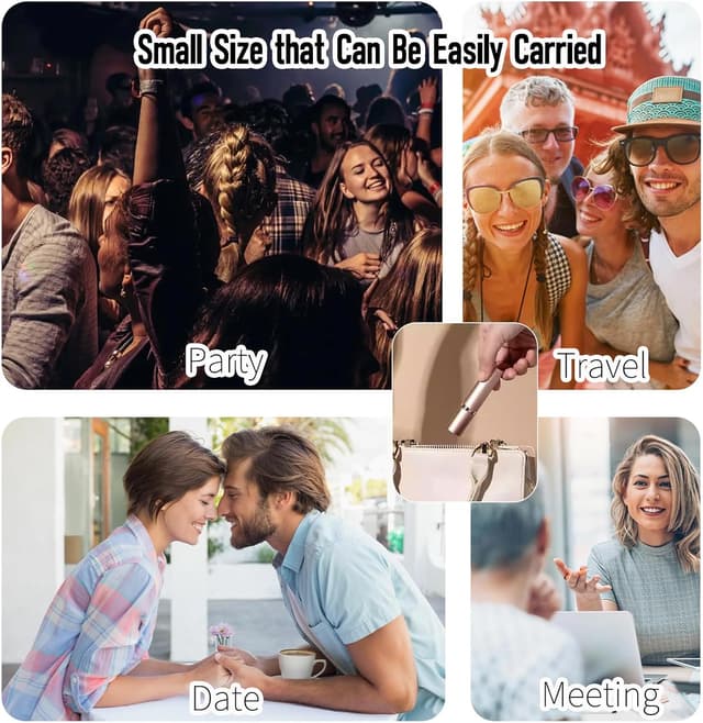 Thumbnail 6 de Vinuwu Refillable Perfume Atomiser 2 Pack 5ml (Black & Gold) – pocket travel spray dispensers