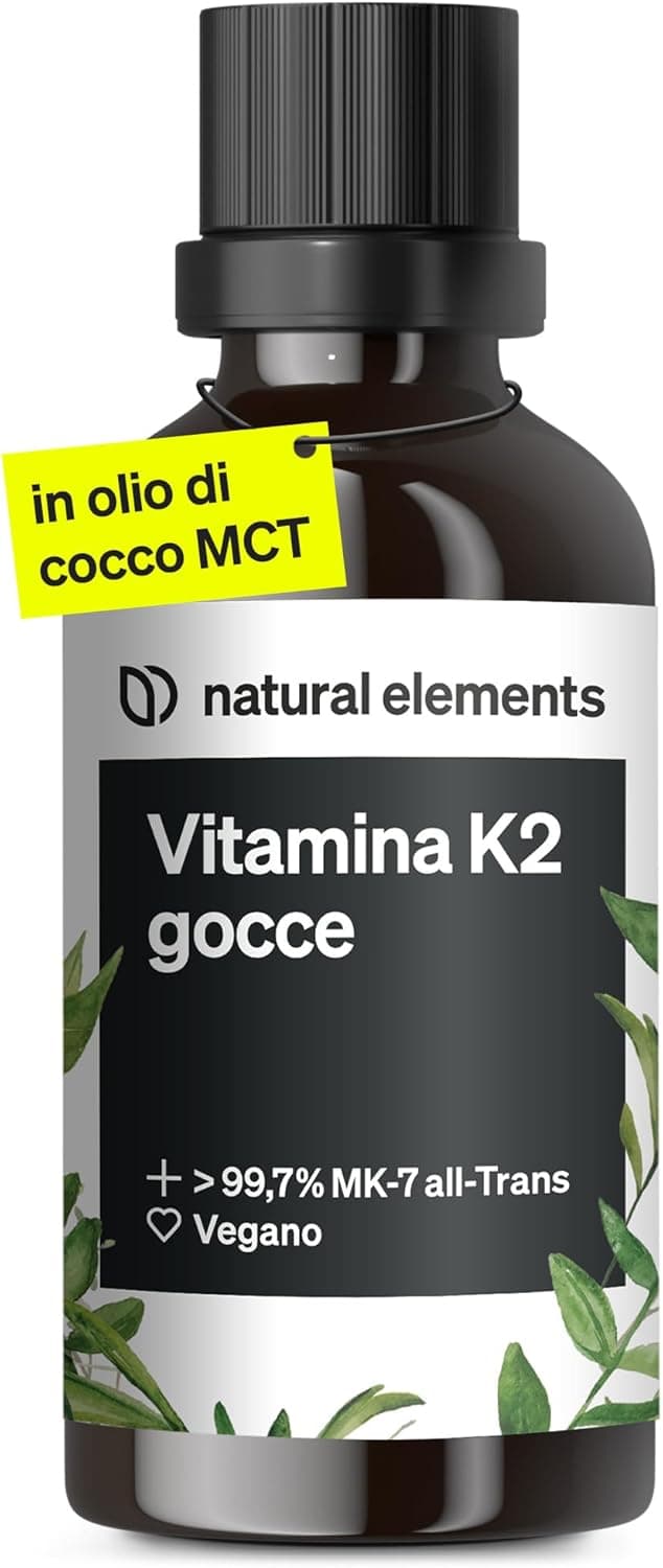 Detalle de Natural elements Vitamina K2 MK-7 200 µg (MK-7) in gocce vegane 50 ml