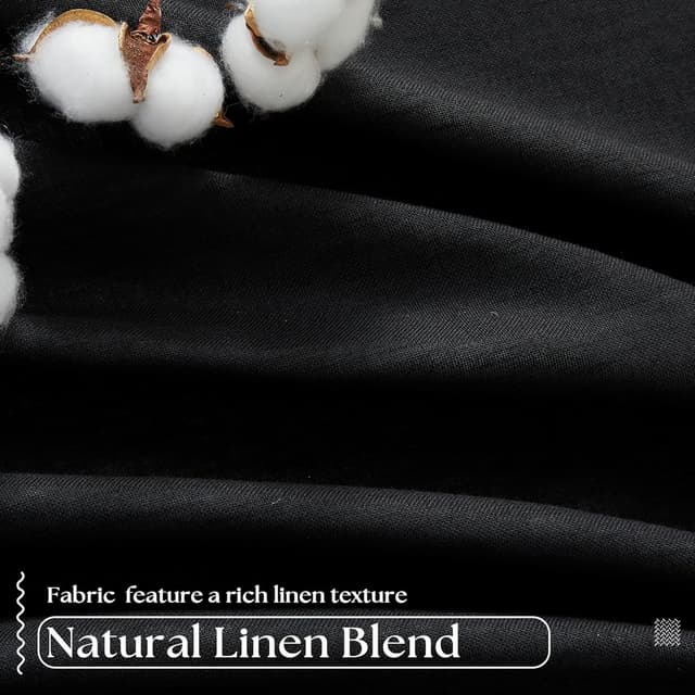 Detalle 1 de TWODRAPES Blackout Linen Curtains 40x120