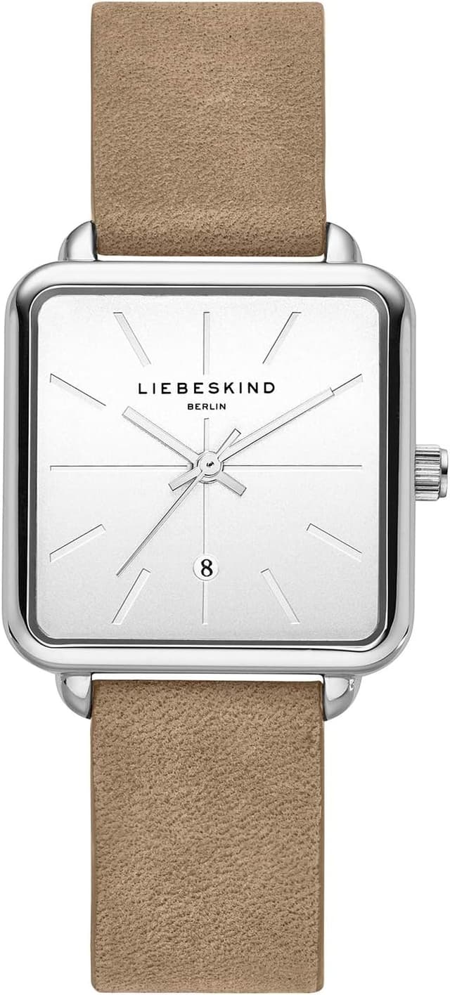 Thumbnail 6 de Liebeskind Berlin Damen-Armbanduhr mit eckigem Quarzwerk, 28x28 mm, 3 ATM wasserdicht & Leder-/Meshband