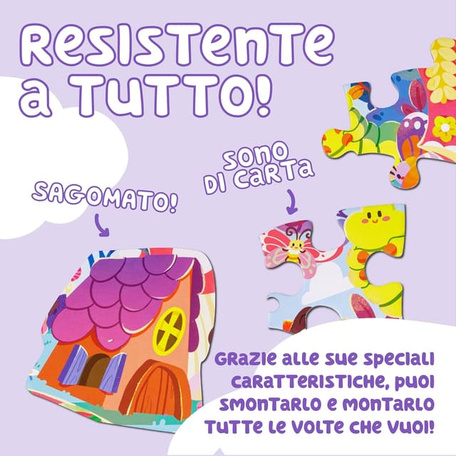 Detalle de Baroni Toys Farfalla puzzle 52 pezzi