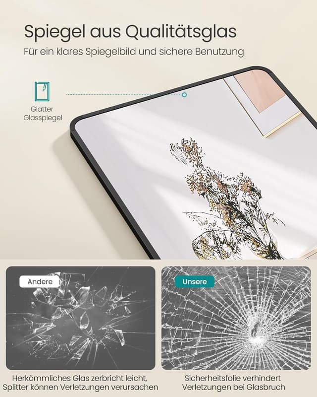 Detalle de SONGMICS Ganzkörperspiegel 150 x 40 cm