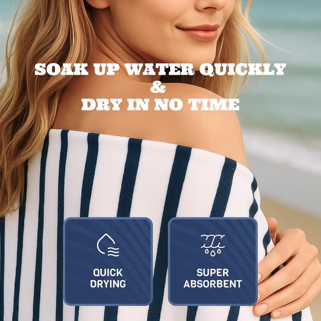 Thumbnail 3 de White Classic Cotton Pool Towels Oversized 30 x 60, 4-Pack 🧖