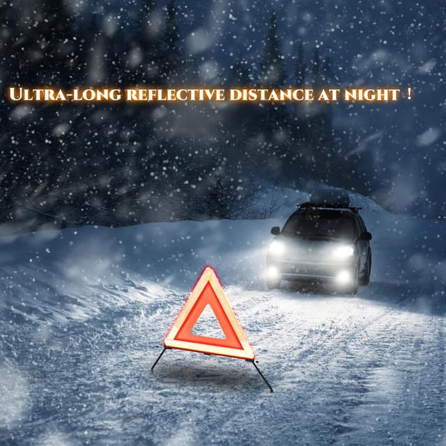 Detalle de WORKKOOL Warndreieck KFZ (ECE R27) – 2 reflektierende Pannendreiecke inkl. Aufbewahrungsbox