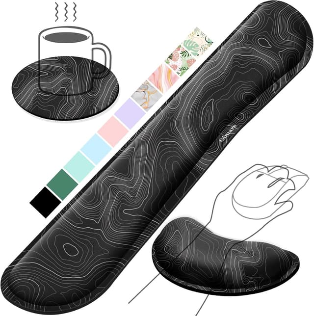 Detalle de Gimars Reposamuñecas teclado y ratón