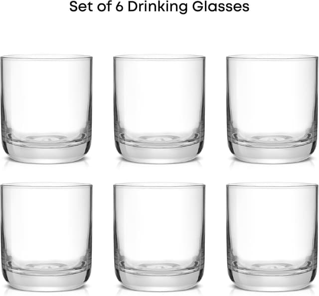 Thumbnail 1 de JoyJolt Faye Crystal Lowball Glasses 10 oz 🥃