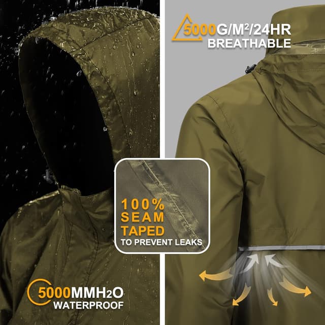 Detalle de Outdoor Ventures rain jacket 100% seam taped