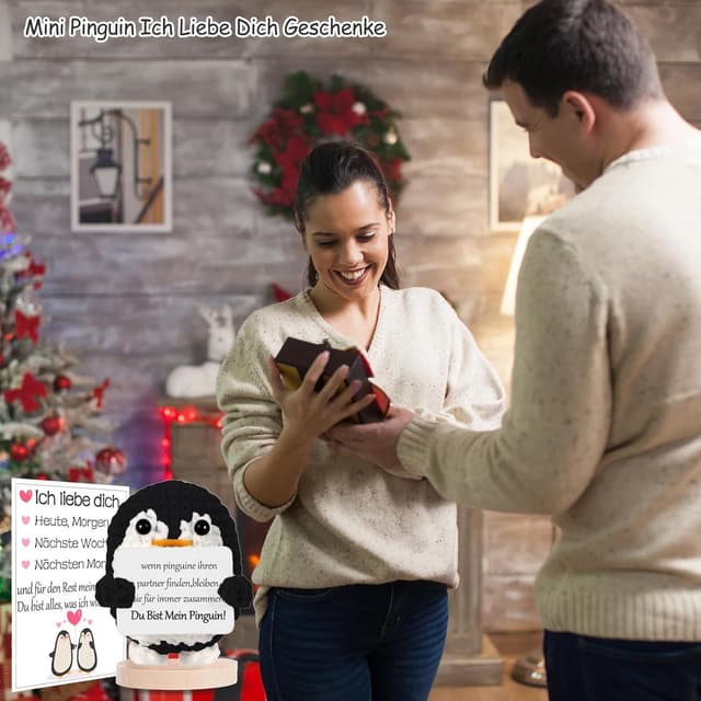 Thumbnail 5 de BOAITE Ich Liebe Dich Pinguin Geschenk