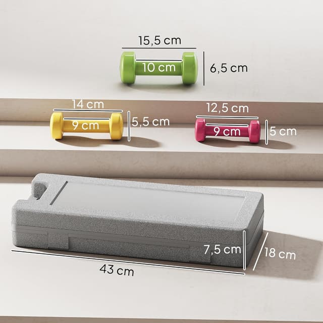 Thumbnail 6 de HOMCOM Mancuernas 6 piezas 6 kg