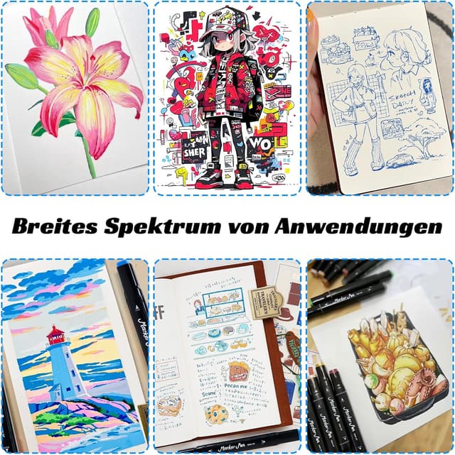 Detalle 2 de TBC The Best Crafts 80 Farben Alkoholmarker Set