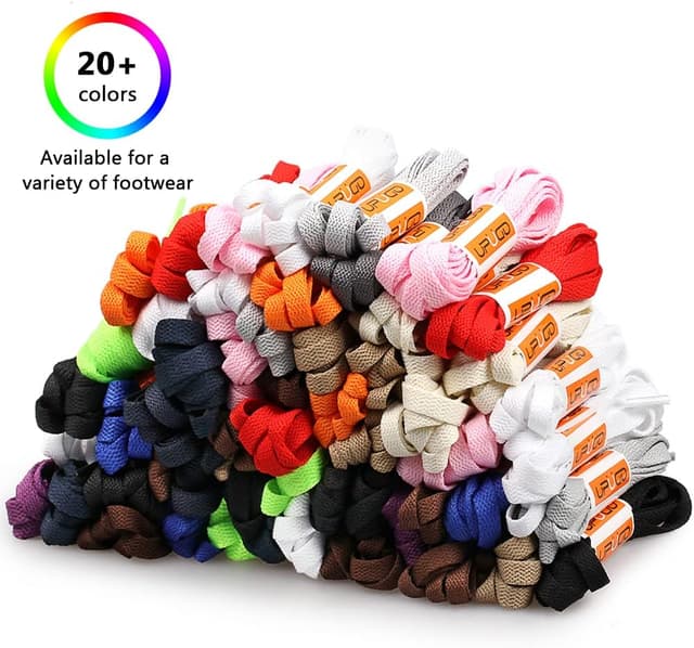 Thumbnail 6 de UpUGo : 3 paires de lacets plats de 8 mm pour chaussures de sport (8 mm, pour baskets et course à pied)