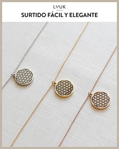 Detalle de LUUK LIFESTYLE collar flor de la vida 50 cm