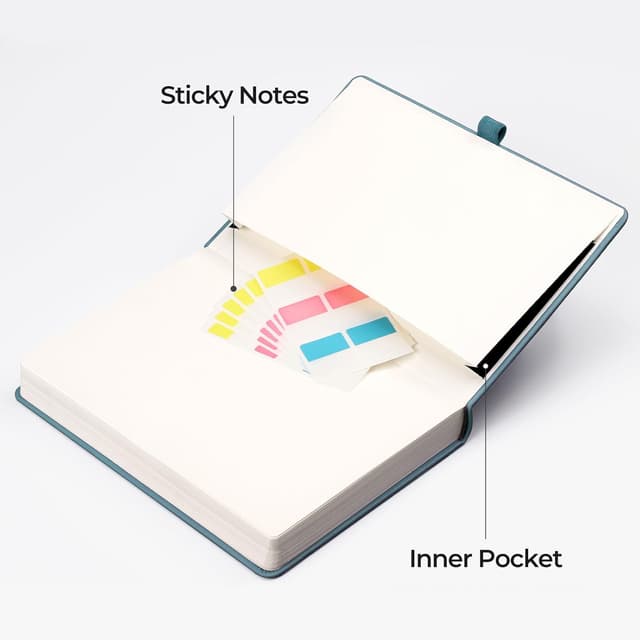 Thumbnail 4 de EMSHOI Notizbuch A5 Leder Hellblau